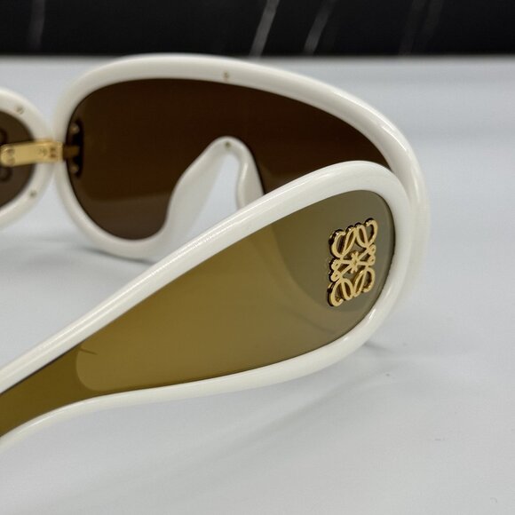 NEW LOEWE LW40108I 25G, LOEWE UNISEX SUNGLASSES WHITE GOLD - Picture 11 of 15